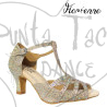 Florienne KryStal KS-012 Gold Dance Shoe with Strass