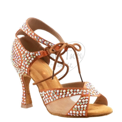 Florienne KriStal KS-308 Dance Shoe with Black Rhinestones