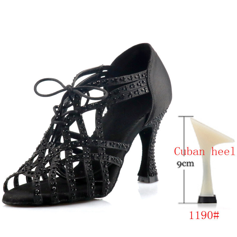Florienne KriStal KS-260 Black Rhinestone Dance Shoe
