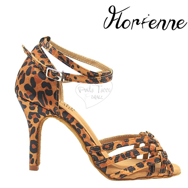FLORIENNE KS-465 SANDALO DA BALLO LEOPARD